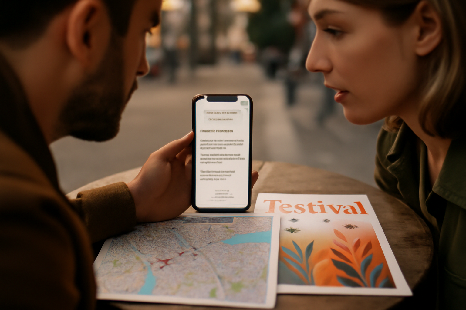 calendrier des manifestations en isère sur un smartphone à Grenoble avec affiche d’événement et billet