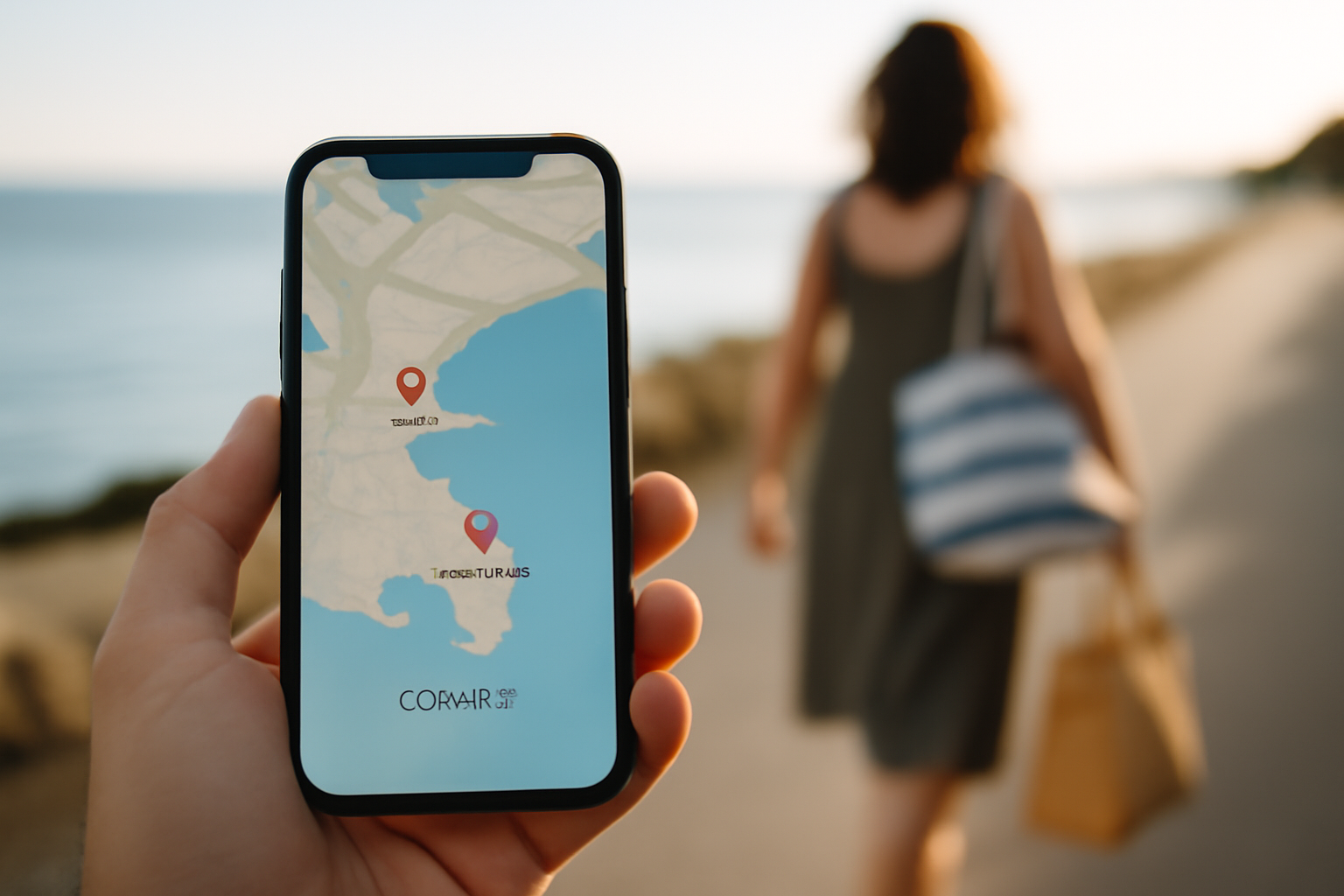 Carte hors ligne Cap d’Agde avec épingle port et fort sur smartphone