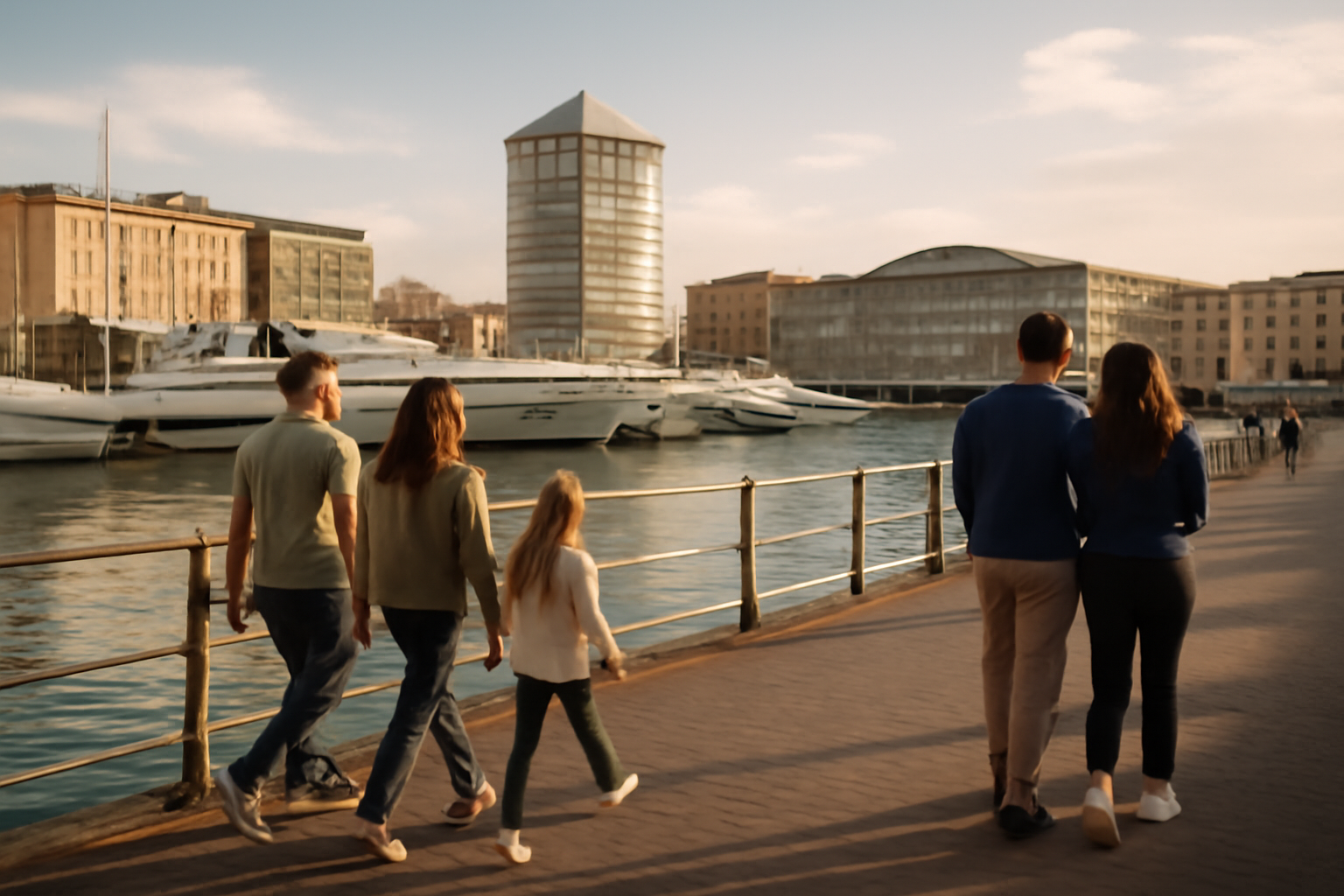 que faire a genes : promenade au Porto Antico avec vues sur le port