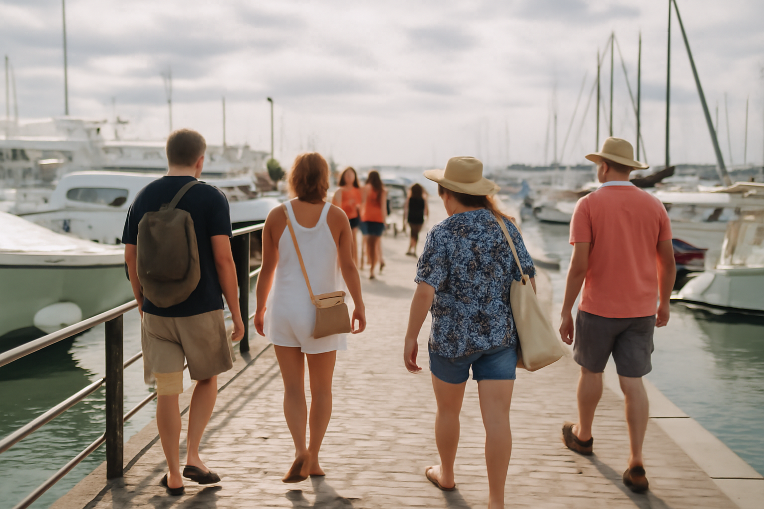 visite arcachon au port d’Arcachon sous la lumière du matin