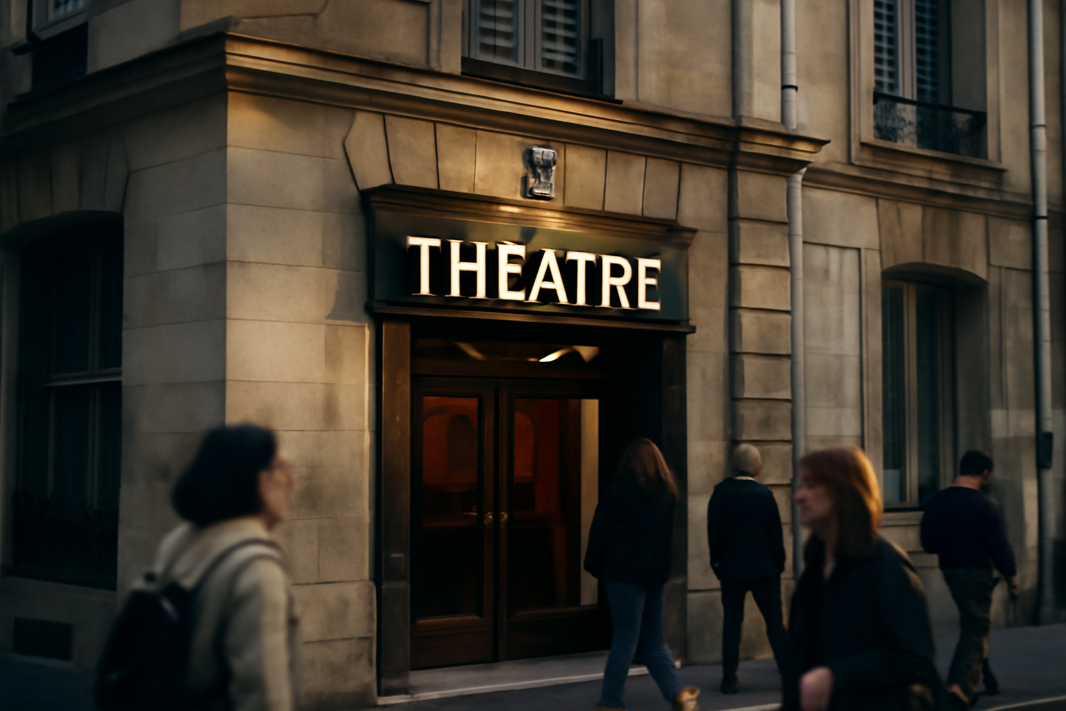 façade du théâtre du petit saint-martin à Paris 10e, rue René Boulanger