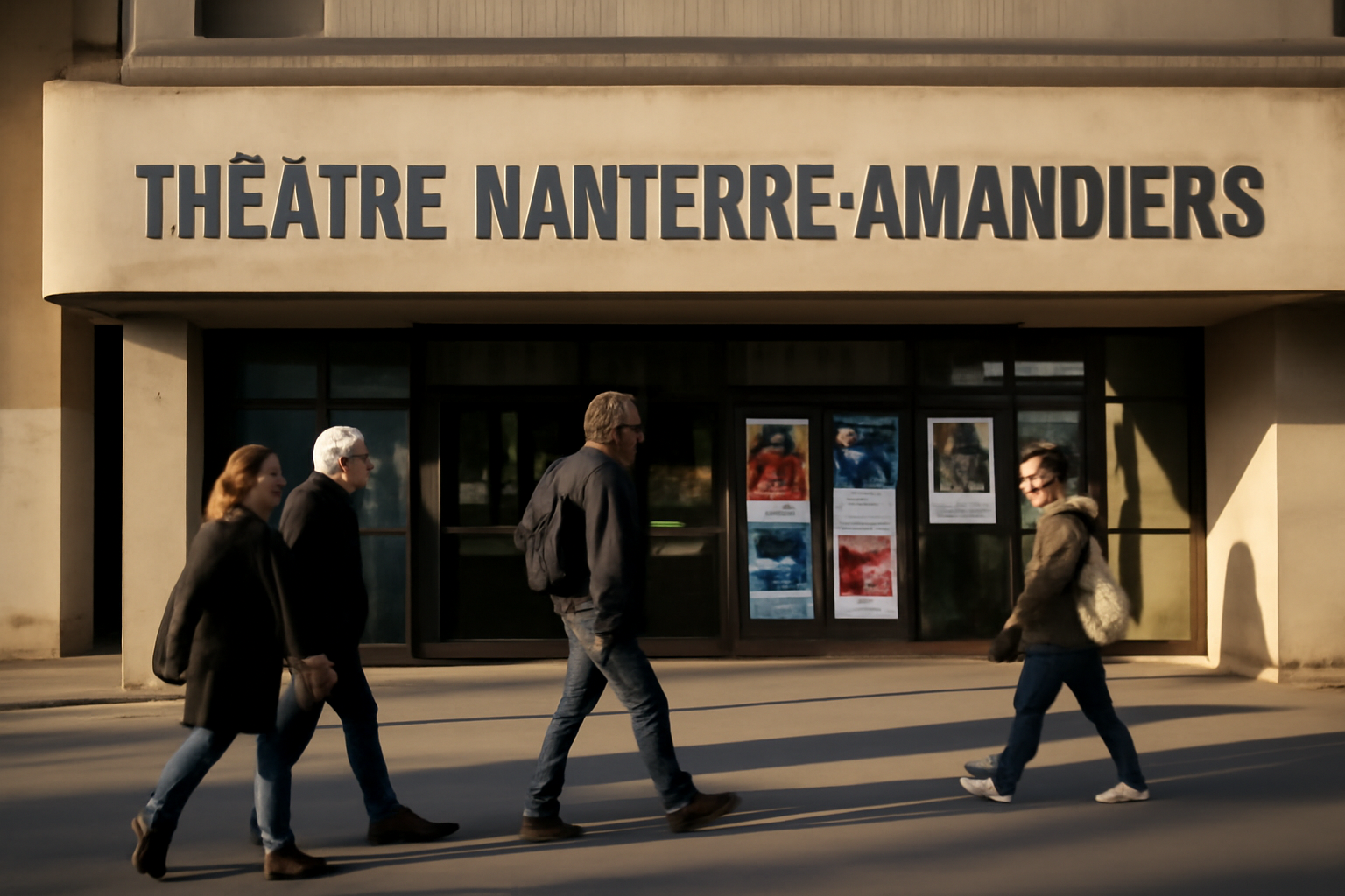 Façade du Théâtre Nanterre-Amandiers à Nanterre, 7 avenue Pablo Picasso