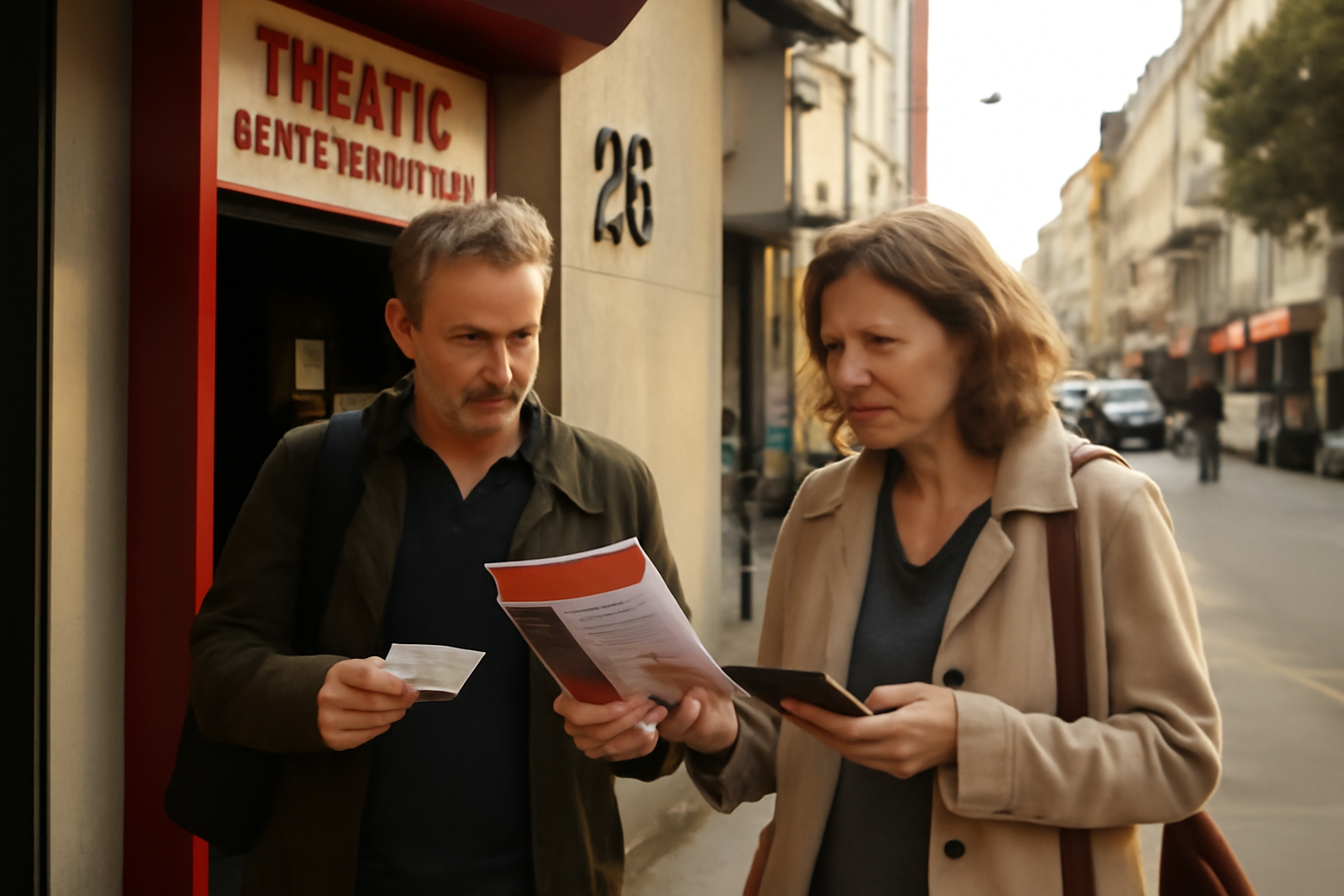 Entrée du théâtre de la gaîté-montparnasse à Paris 14e, rue de la Gaîté