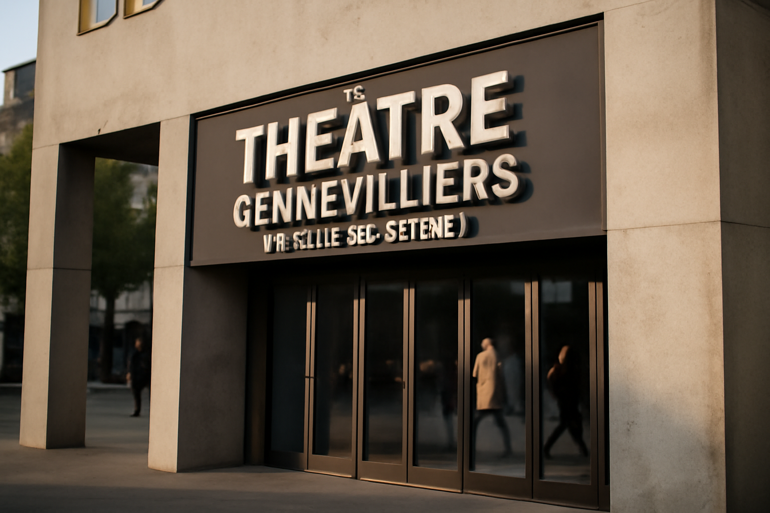 Théâtre de Gennevilliers (T2G) : entrée et signalétique à Gennevilliers