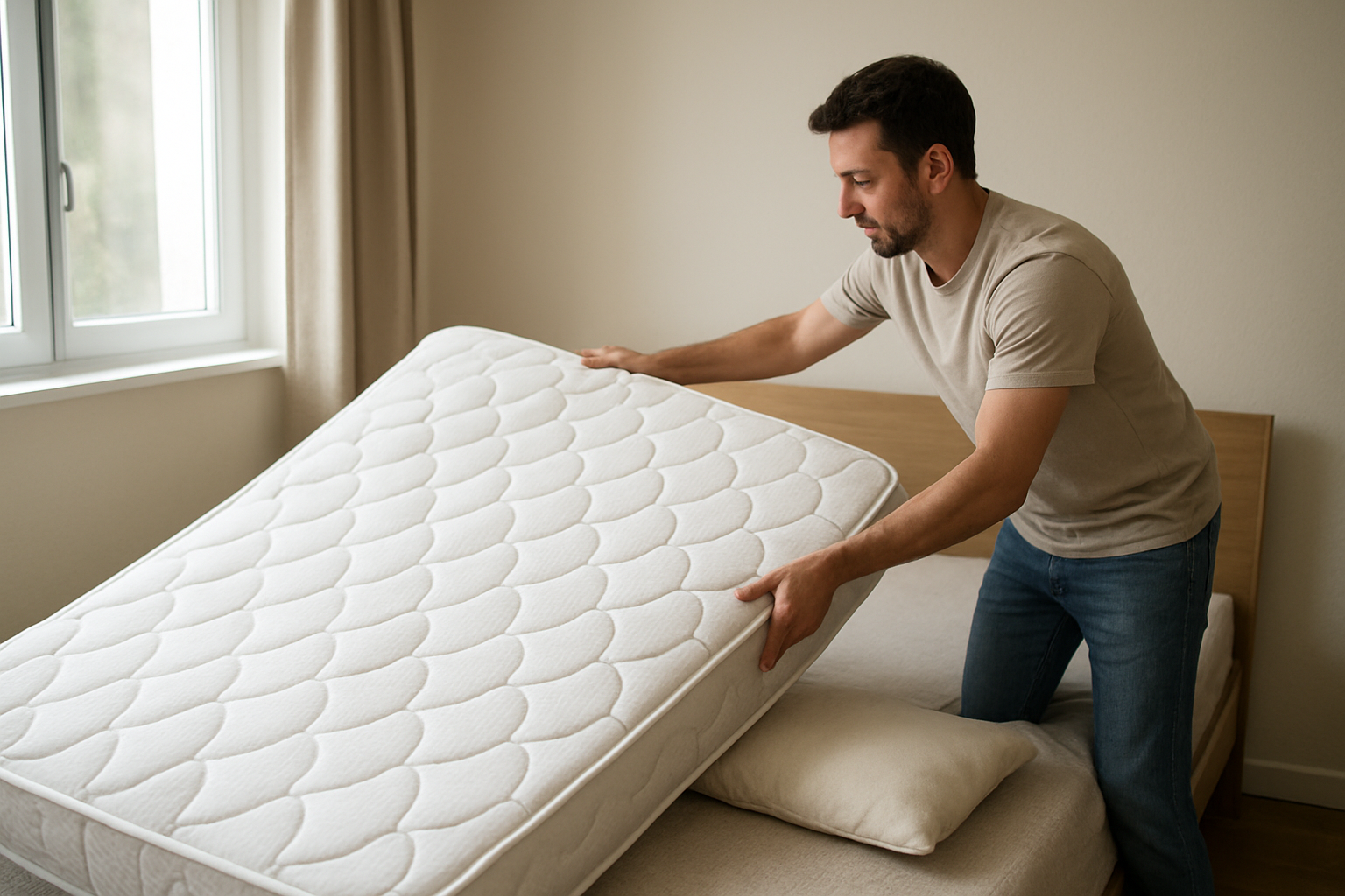 Réglage d’un surmatelas et repositionnement d’un matelas pour améliorer le soutien du bassin
